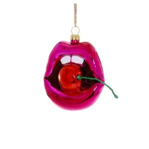 FOSTER NWT Cherry Lips Ornament 4"